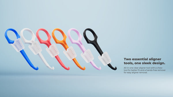 invisalign chewie and invisalign remover hook to remove aligners and seat aligners